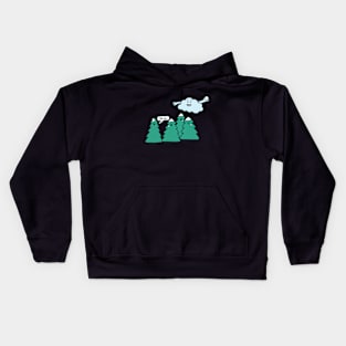 Cloud being a bully - Snowball Fight Kids Hoodie